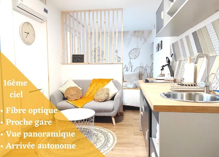 ☆ 16eme Ciel ☆ Proche Gare ☆ Vue Panoramique ☆ Clim. Apartamento Toulouse